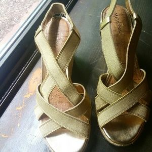 Sparkly Gold Merona Wedges